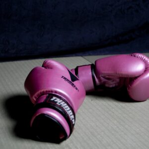 Purple boxing gloves